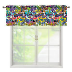 Colorful Graffiti Pattern Print Window Valance