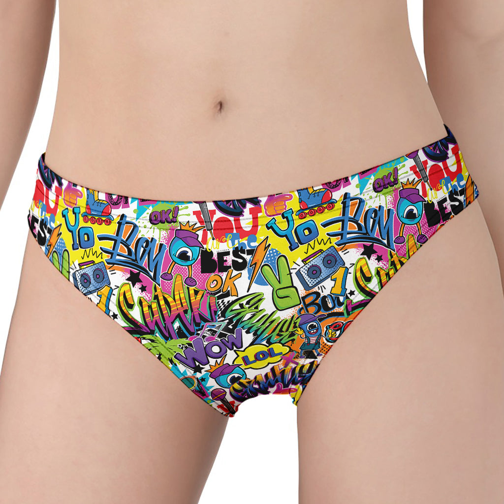 Colorful Graffiti Pattern Print Women's Panties