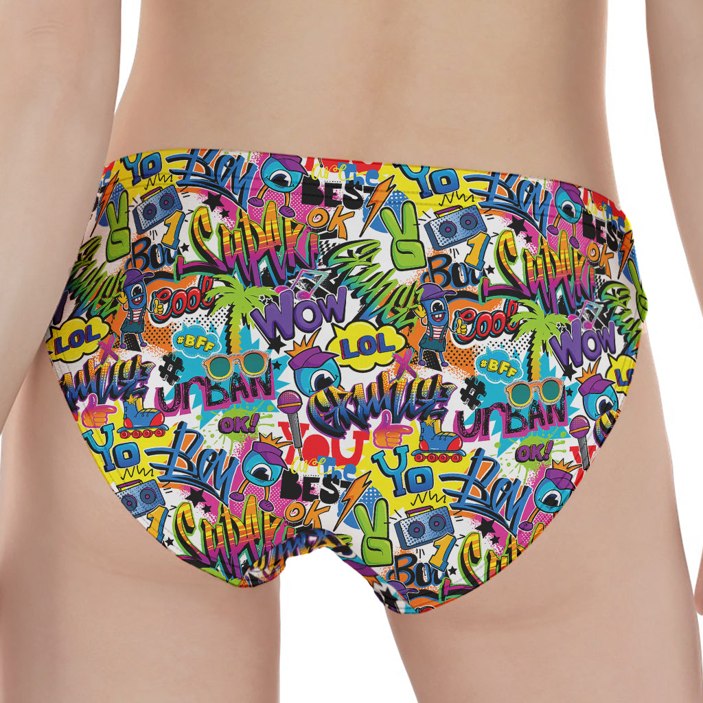 Colorful Graffiti Pattern Print Women's Panties