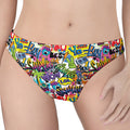 Colorful Graffiti Pattern Print Women's Thong