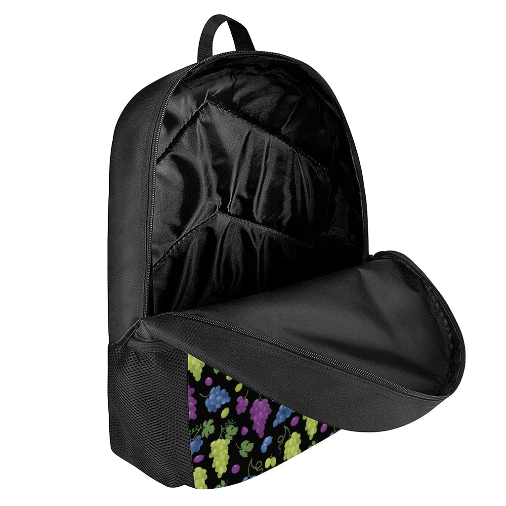 Colorful Grapes Pattern Print 17 Inch Backpack