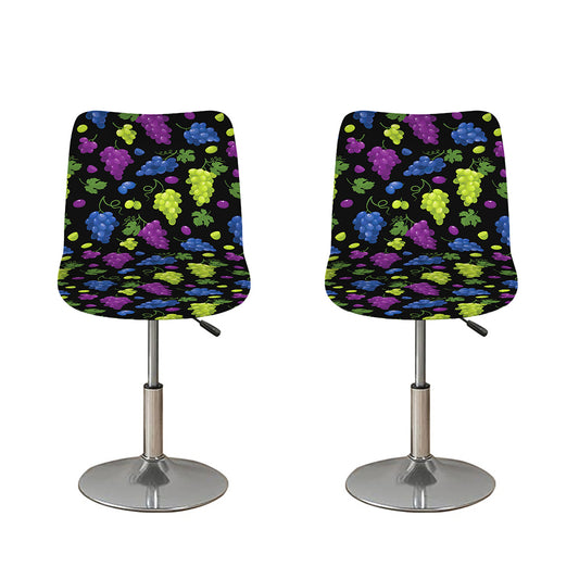 Colorful Grapes Pattern Print Bar Stool Covers