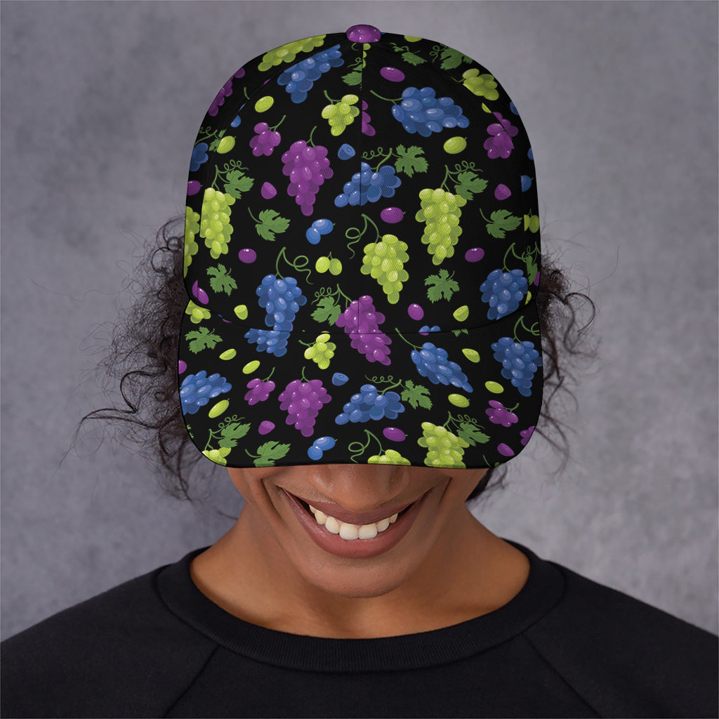 Colorful Grapes Pattern Print Baseball Cap