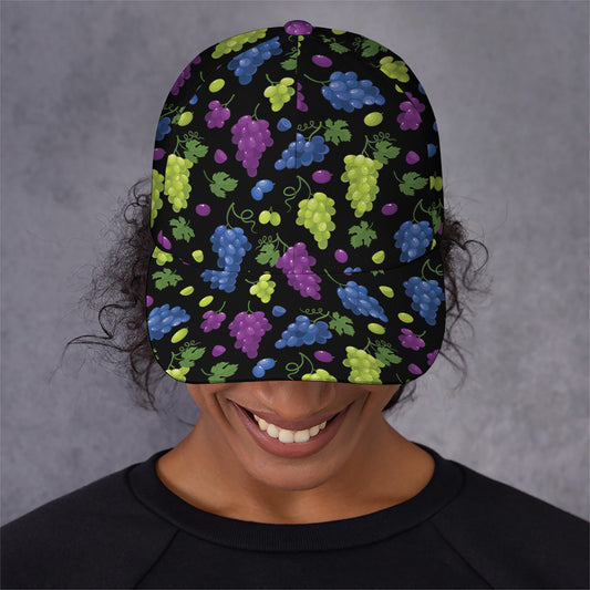 Colorful Grapes Pattern Print Baseball Cap