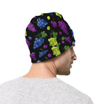 Colorful Grapes Pattern Print Beanie