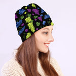 Colorful Grapes Pattern Print Beanie