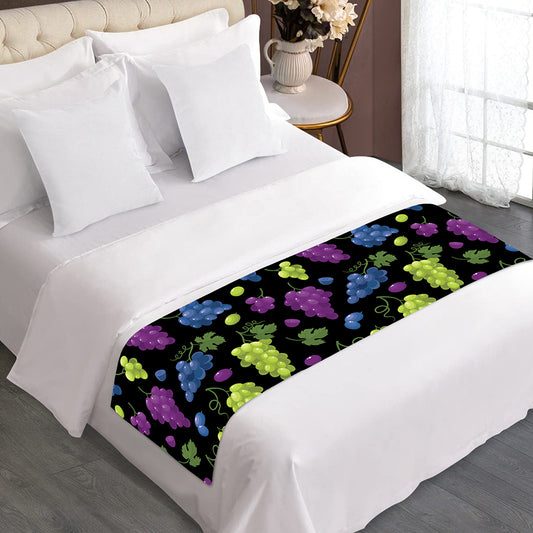 Colorful Grapes Pattern Print Bed Runner