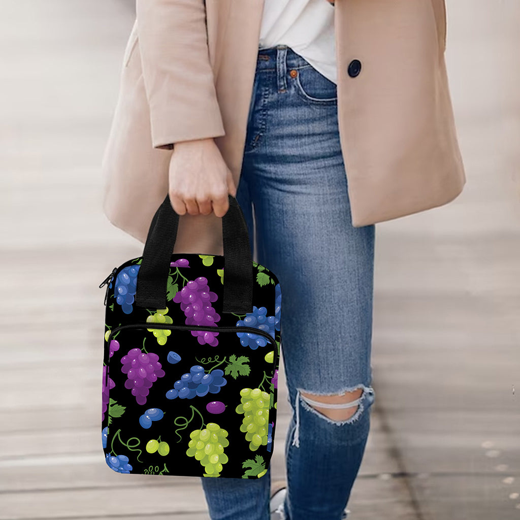 Colorful Grapes Pattern Print Bible Tote Bag