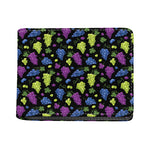 Colorful Grapes Pattern Print Bifold Wallet