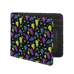 Colorful Grapes Pattern Print Bifold Wallet