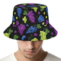 Colorful Grapes Pattern Print Bucket Hat