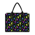 Colorful Grapes Pattern Print Canvas Tote Bag