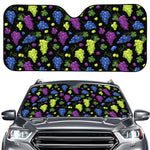 Colorful Grapes Pattern Print Car Windshield Sun Shade