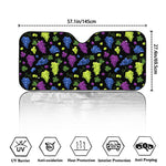 Colorful Grapes Pattern Print Car Windshield Sun Shade