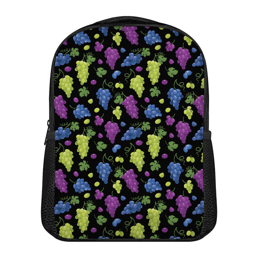 Colorful Grapes Pattern Print Casual Backpack