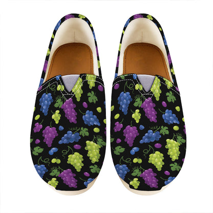 Colorful Grapes Pattern Print Casual Shoes