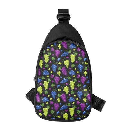 Colorful Grapes Pattern Print Chest Bag