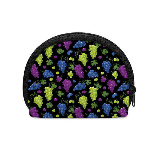 Colorful Grapes Pattern Print Coin Purse