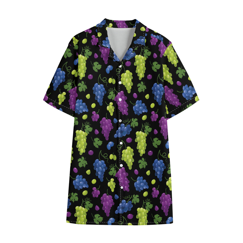 Colorful Grapes Pattern Print Cotton Hawaiian Shirt