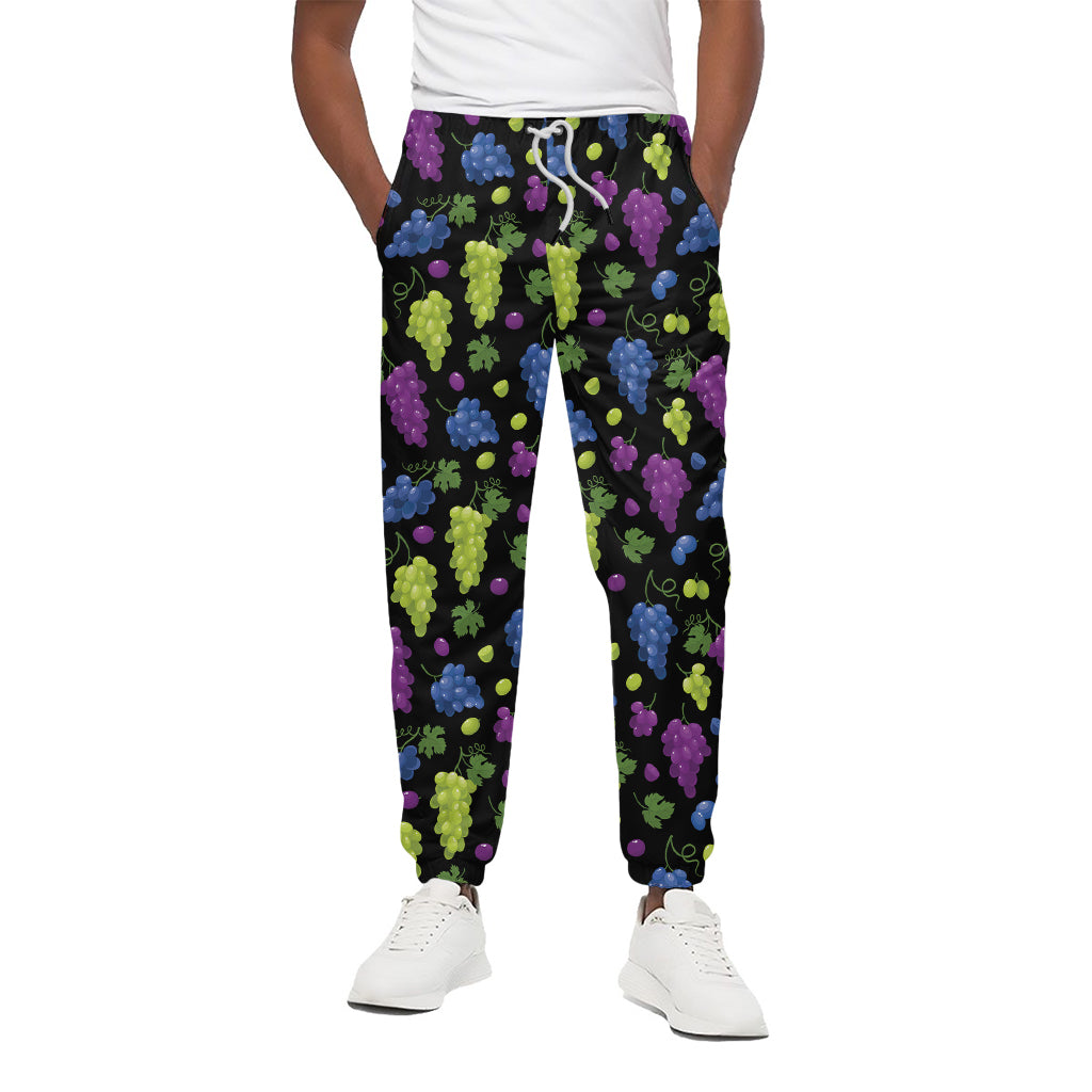 Colorful Grapes Pattern Print Cotton Pants