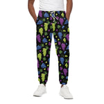 Colorful Grapes Pattern Print Cotton Pants