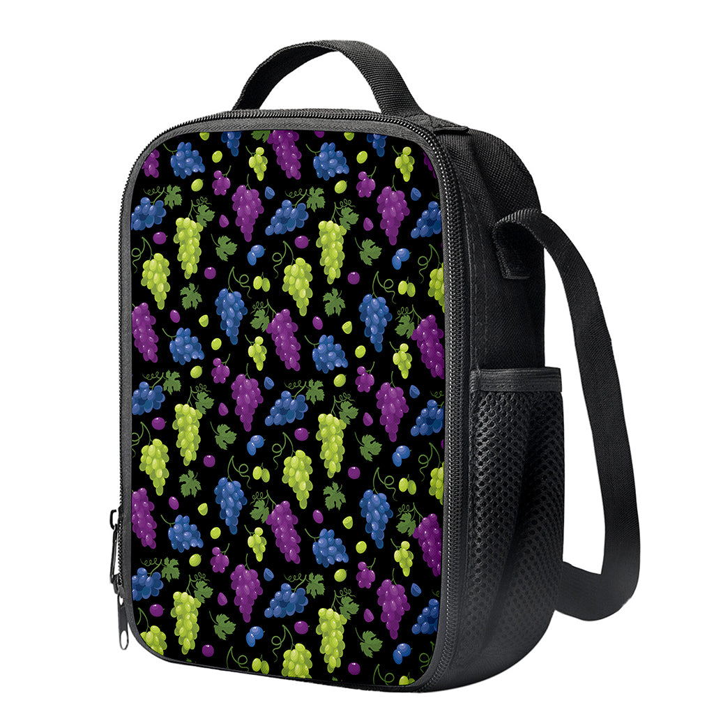 Colorful Grapes Pattern Print Crossbody Lunch Bag