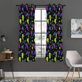 Colorful Grapes Pattern Print Grommet Curtain Panels