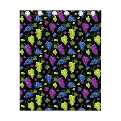 Colorful Grapes Pattern Print Curtain