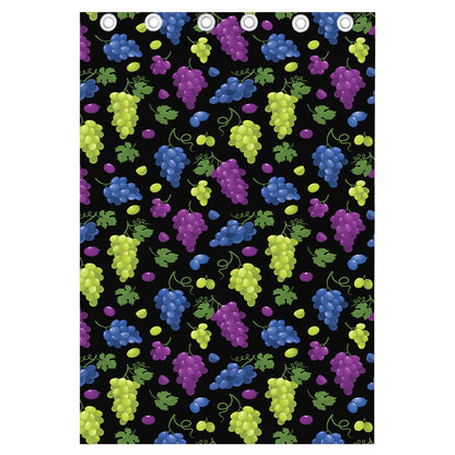Colorful Grapes Pattern Print Curtain