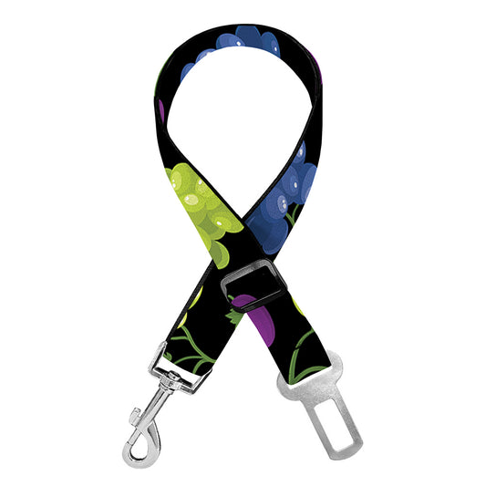 Colorful Grapes Pattern Print Dog Seat Belt