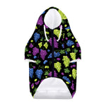 Colorful Grapes Pattern Print Dog Zip Up Hoodie