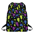 Colorful Grapes Pattern Print Drawstring Backpack