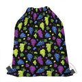 Colorful Grapes Pattern Print Drawstring Bag