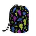 Colorful Grapes Pattern Print Drawstring Makeup Bag
