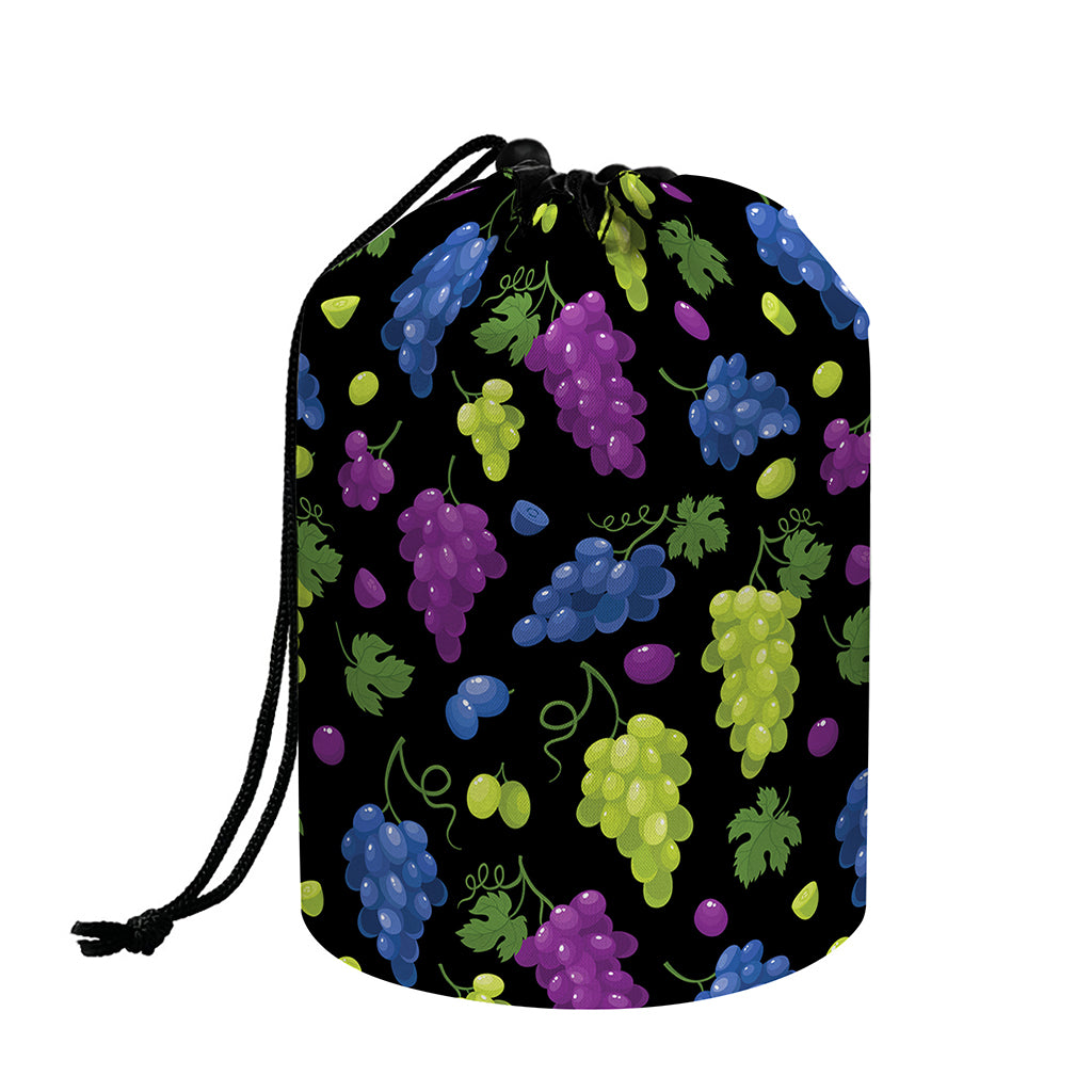 Colorful Grapes Pattern Print Drawstring Makeup Bag