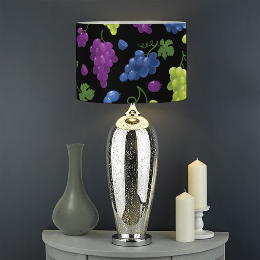 Colorful Grapes Pattern Print Drum Lamp Shade