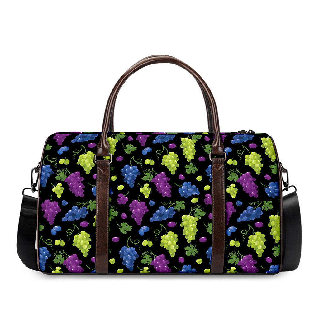 Colorful Grapes Pattern Print Duffle Bag