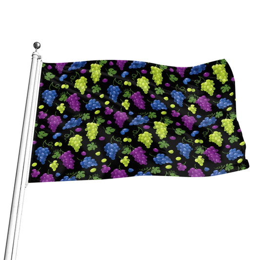 Colorful Grapes Pattern Print Flag