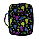 Colorful Grapes Pattern Print Front Pocket Bible Bag