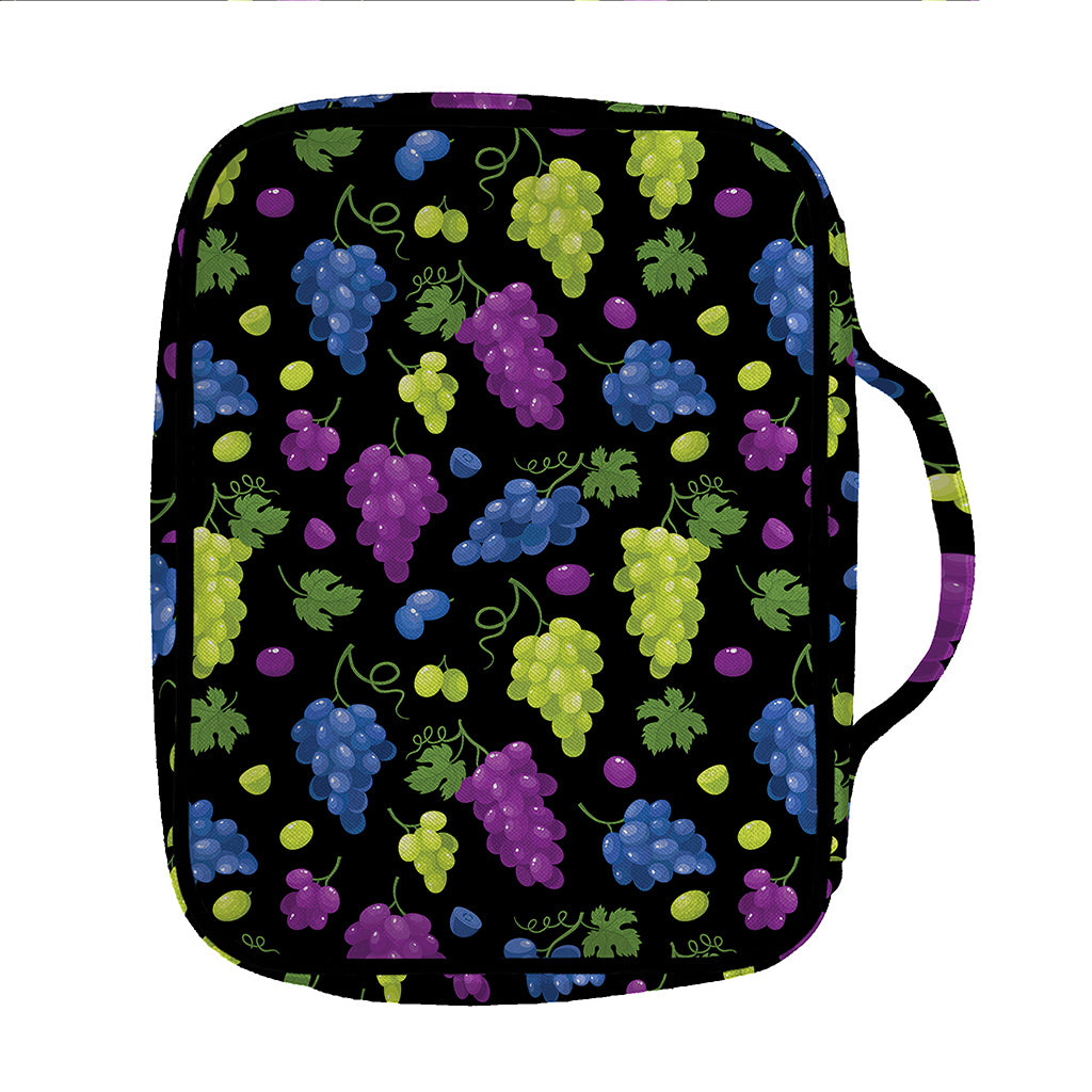 Colorful Grapes Pattern Print Front Pocket Bible Bag