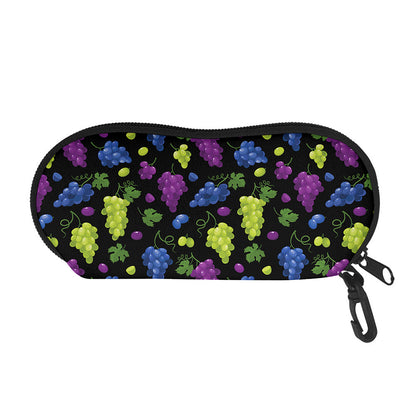 Colorful Grapes Pattern Print Glasses Case