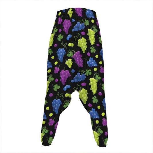 Colorful Grapes Pattern Print Hammer Pants