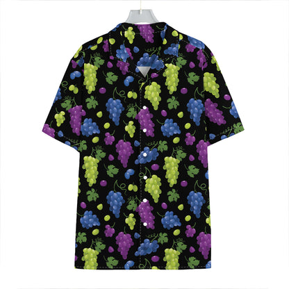 Colorful Grapes Pattern Print Hawaiian Shirt