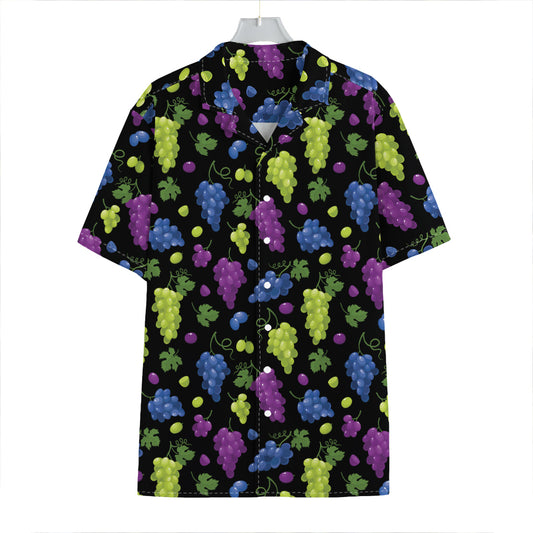 Colorful Grapes Pattern Print Hawaiian Shirt