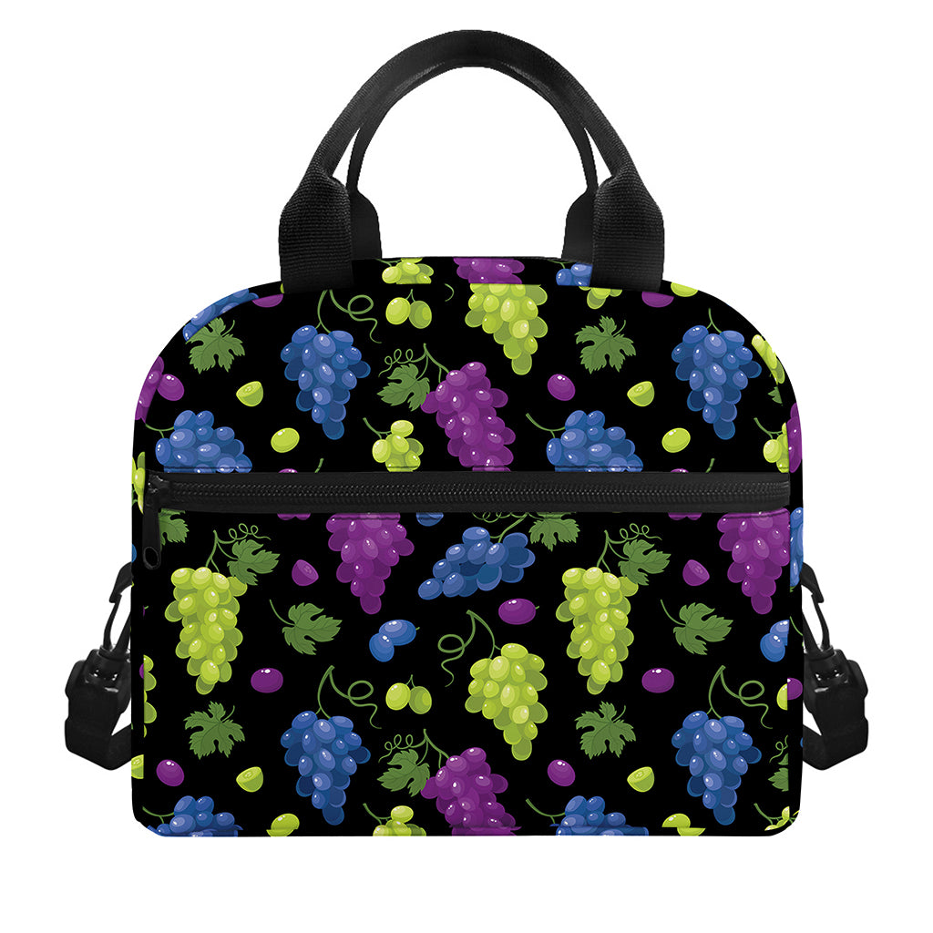 Colorful Grapes Pattern Print Insulated Lunch Bag