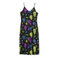 Colorful Grapes Pattern Print Jersey Midi Cami Dress