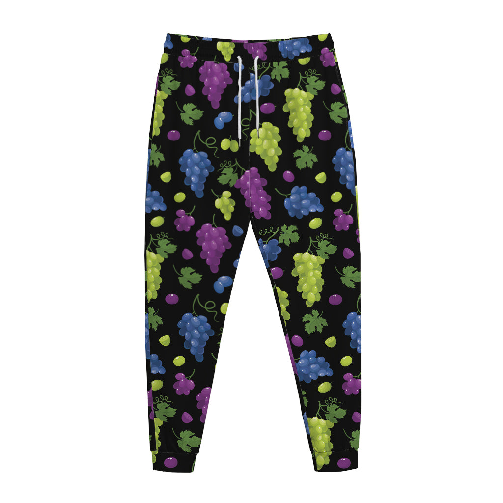 Colorful Grapes Pattern Print Jogger Pants