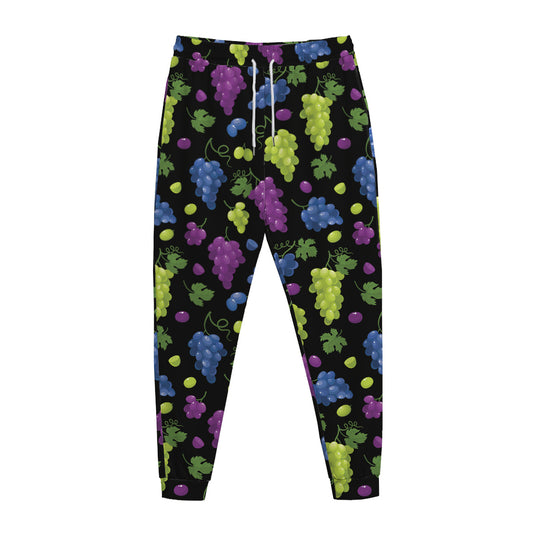 Colorful Grapes Pattern Print Jogger Pants