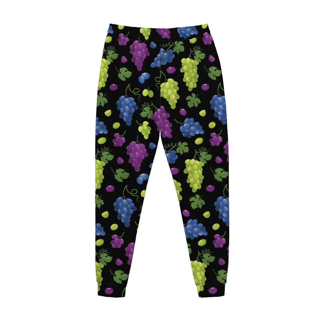 Colorful Grapes Pattern Print Jogger Pants