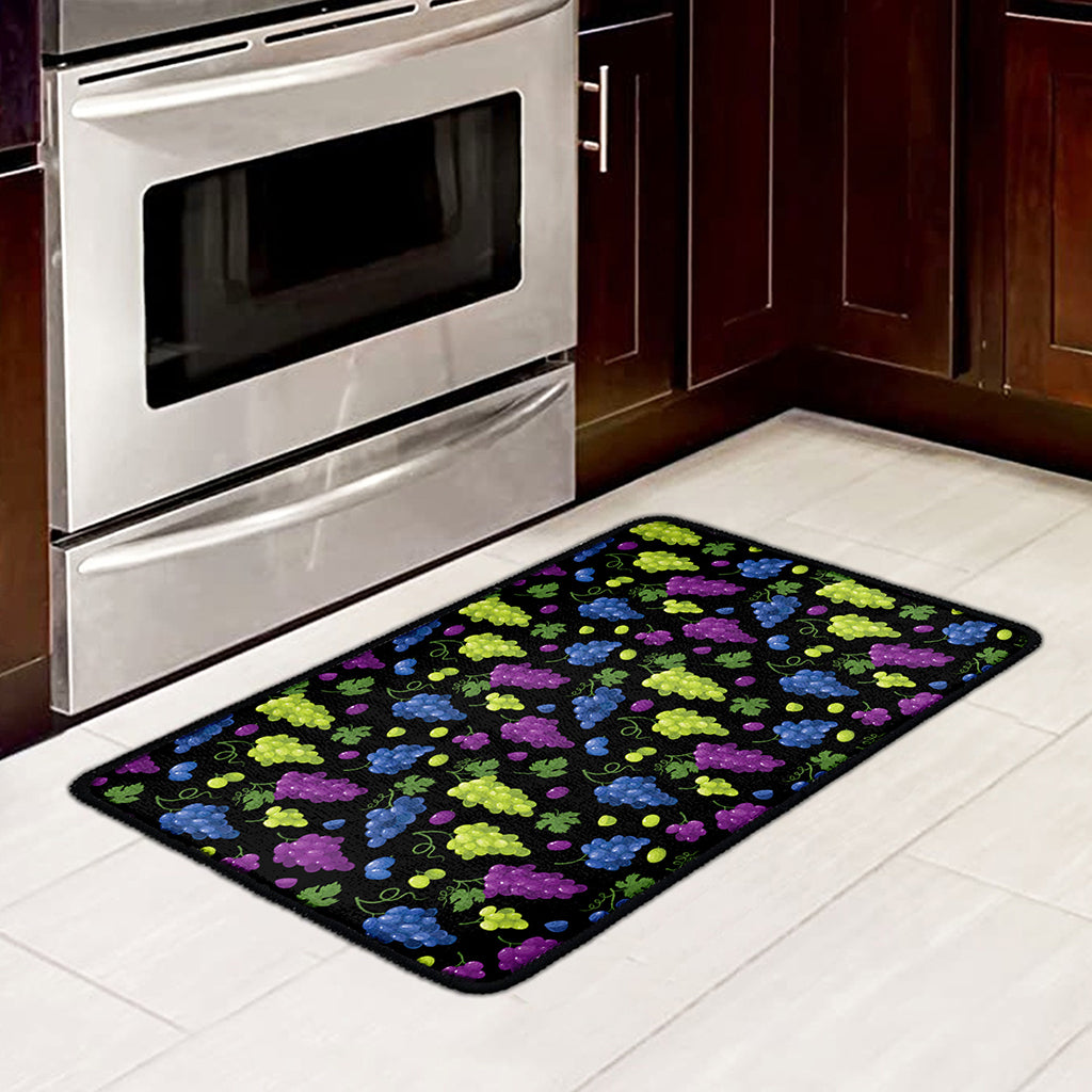 Colorful Grapes Pattern Print Kitchen Mat